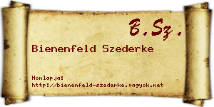 Bienenfeld Szederke névjegykártya